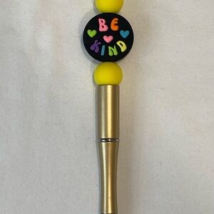 Hand Made Silicone Beaded Pen Be Kind